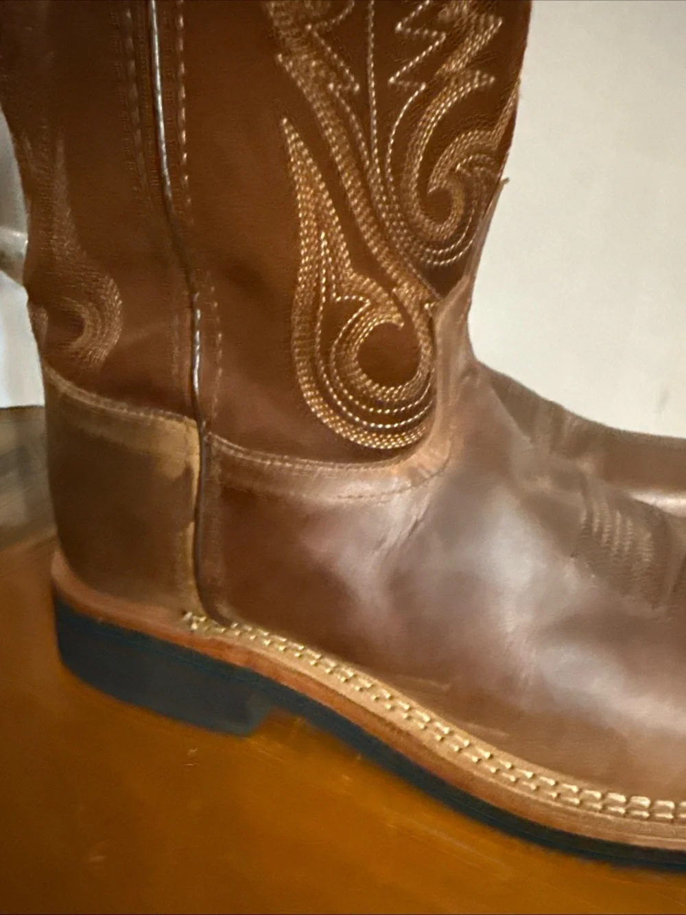 Smoky Mountain Boots Men’s Boonville Square Toe Leather Sz 10.5 Western Boots